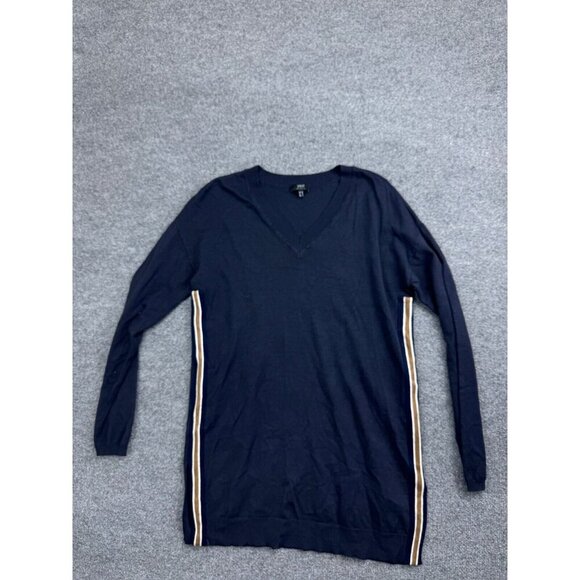 Yest The Netherlands Sweater Dress Women's 6 Navy Blue Long Sleeve V Neck - Picture 1 of 7